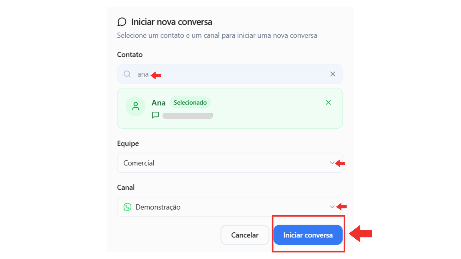 Diálogo de iniciar conversa